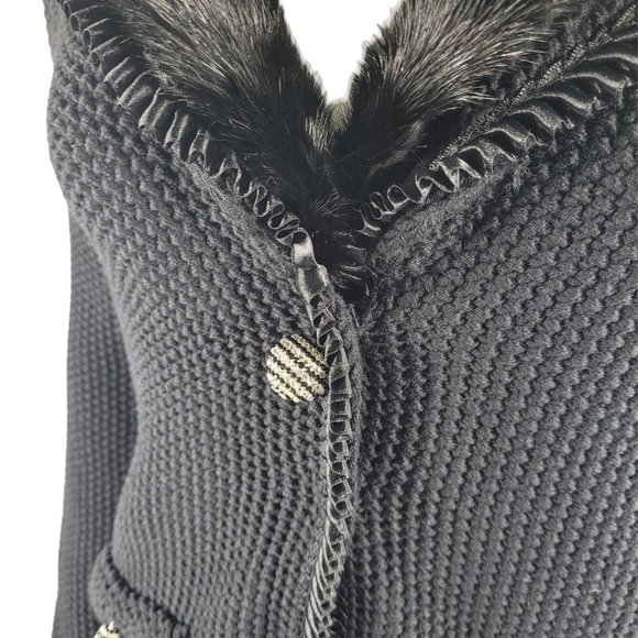 Blumarine Knitted Faux Fur Collar Cardigan - Picture 6 of 8